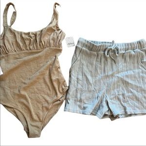 Free People bodysuit set